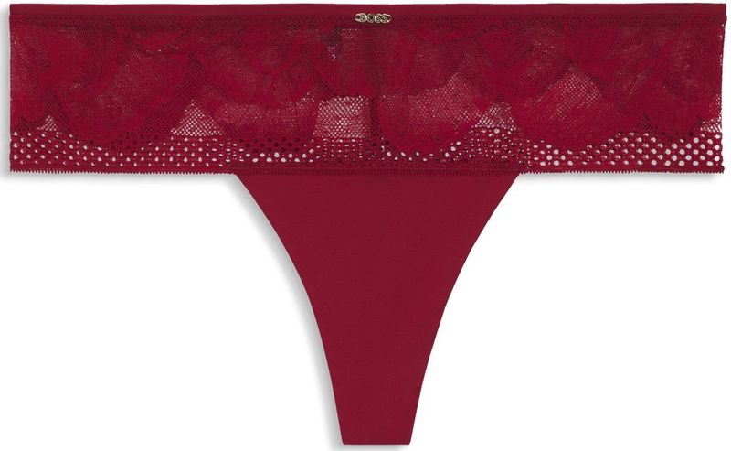 BOSS - String - Microvezelstof - Gedetailleerd met Kant en Pioenrozen