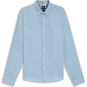 Regular-fit buttondownoverhemd van linnen