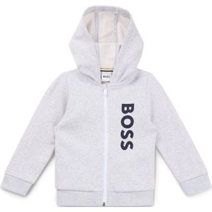 Hoodie van fleece met rits en verticale logoprint, voor kinderen