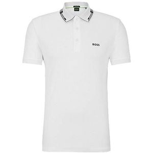 Slim-fit polo van interlocked katoen met grafische accenten op de kraag