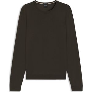 BOSS - Leno 10241501 - Trui - Merinowol - Ronde Hals - Slanke Pasvorm