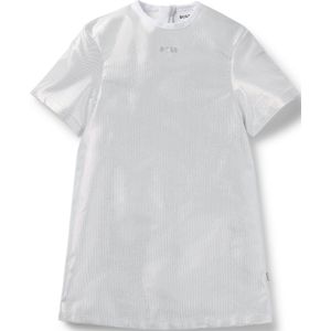 T-shirtjurk voor kinderen met metallic effect en logoprint