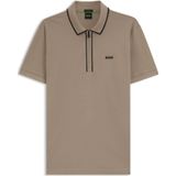 BOSS - Philix Tape - Poloshirt - Bruin - Korte Mouwen - Polyester