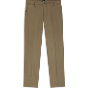 Straight-fit broek van keperstof in een katoenmix