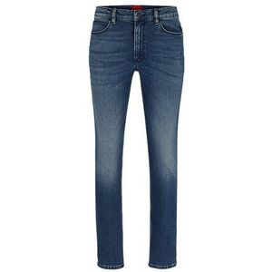 Extra slim-fit jeans van blauw stretchdenim