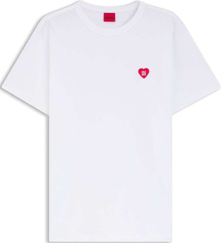 HUGO - Damacia_6 - T-shirt - Rood/Wit