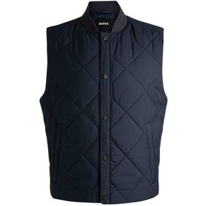 Waterafstotende regular-fit bodywarmer met ruitvormige stiksels