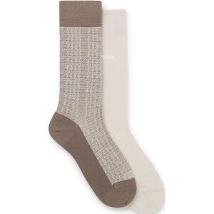 Set van twee paar sokken van een katoenmix in standaardlengte