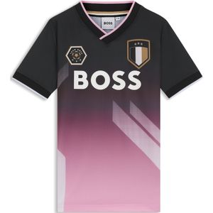 BOSS Kidswear - Slim-Fit T-Shirt - Kleurverloop - Stretchjersey - V-halslijn