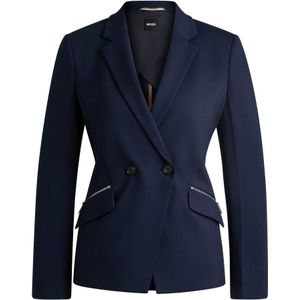Slim-fit blazer met ritszakken