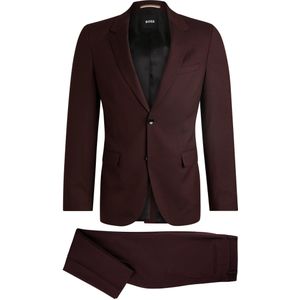 Slim-fit pak van scheerwol met microdessin