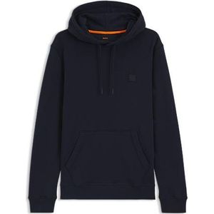 Hoodie van katoenen badstof met logopatch