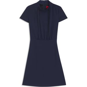 HUGO - Kimeni - Jurk - Navy - Knielengte - Getailleerd
