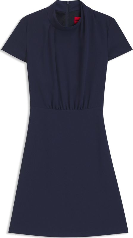 HUGO - Kimeni - Jurk - Navy - Knielengte - Getailleerd