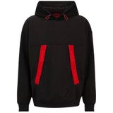 Oversized-fit hoodie met rode logoband
