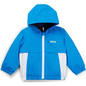 Kinderwindjack met color-blocking en verborgen monogramprint