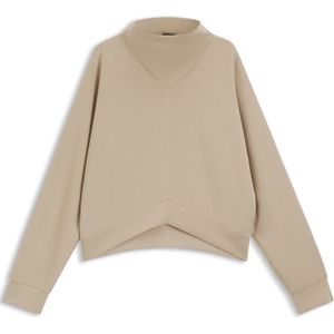 Loose-fit sweatshirt met gedrapeerde opstaande kraag