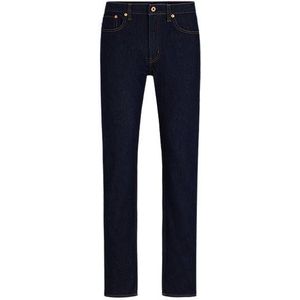 Slim-fit jeans in dark-blue stretch denim