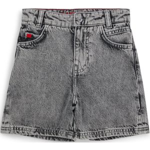 Loose-fit kindershorts van grijs katoenen denim