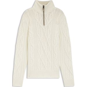 BOSS - Gebreide Trui - Ritskraag - Scheerwol en Kasjmier