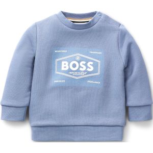 Fleece sweatshirt voor kinderen van een katoenmix met logo-artwork