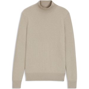 Trui met hoge hals van katoen en scheerwol