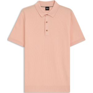 Regular-fit gebreide polo met katoen