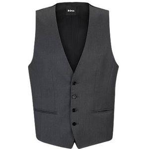 Slim-fit gilet van scheerwollen serge