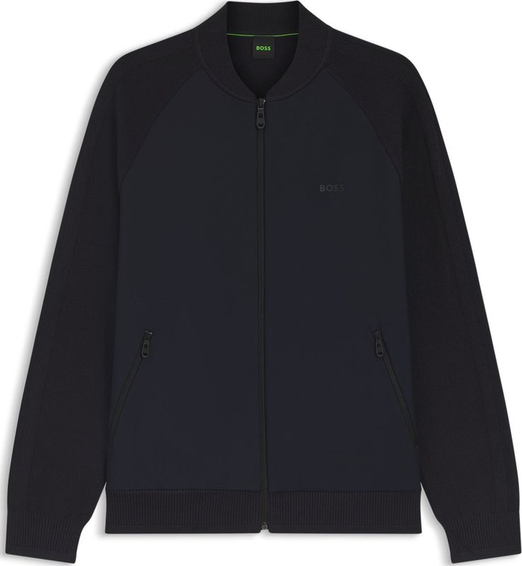 Regular-fit vest van diverse materialen