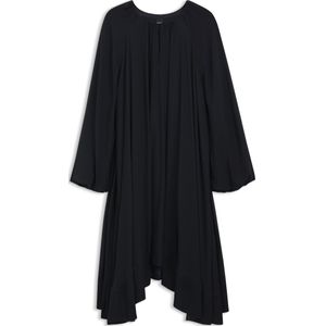 Tweelaagse relaxed-fit jurk van zijden chiffon