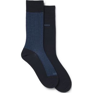 Set van twee paar sokken van een katoenmix in standaardlengte