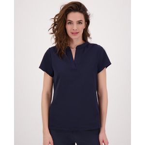 Top Chérie | Donkerblauw - Travelstof van Je m'appelle