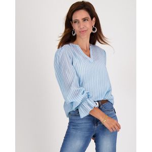Top Lieke | Light Blue/Navy