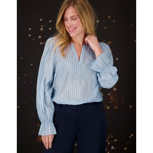Top Lieke | Light Blue/Navy