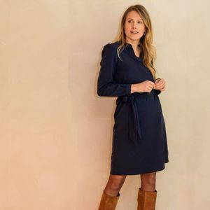Robe Chérie | Donkerblauw - Travelstof van Je m'appelle