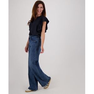 Pant Straight Stretch Denim | Dark Blue Denim