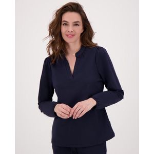 Top Chérie | Donkerblauw - Travelstof van Je m'appelle