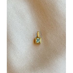 Bedel Square Diamond | Goud / Licht Blauw