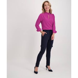 Pant Elize | Donkerblauw - Travelstof van Je m'appelle