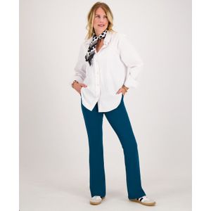 Pant Flare | Moroccan Blue - Travelstof van Je m'appelle