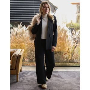 Pant Lizzy Brushed | Zwart - Travelstof van Je m'appelle