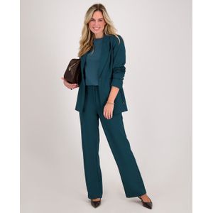 Pant Lauren Premium | Peacock Green - Travelstof van Je m'appelle