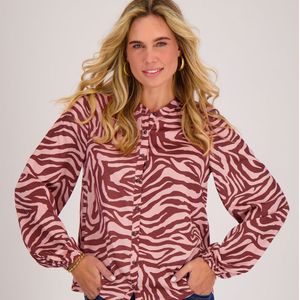 Blouse Satin | Burgundy / Pink