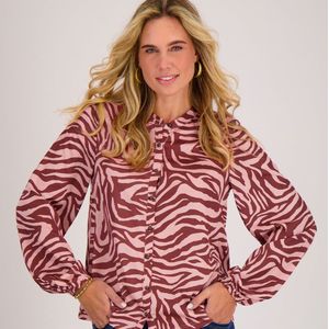 Blouse Satin | Burgundy / Pink