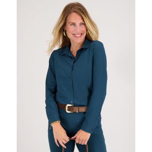 Blouse Perfecte | Steel Blue - Travelstof van Je m'appelle