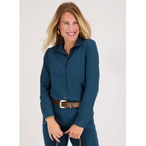 Blouse Perfecte | Steel Blue - Travelstof van Je m'appelle