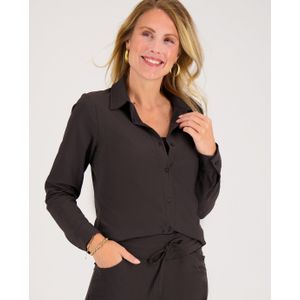 Blouse Perfecte | Coffee - Travelstof van Je m'appelle