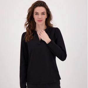 Top Chérie | Zwart - Travelstof van Je m'appelle