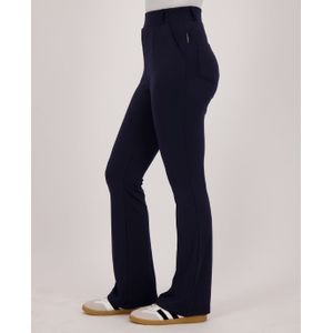 Pant Flare Brushed | Donkerblauw - Travelstof van Je m'appelle