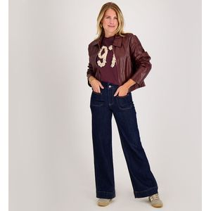 Pant Straight Stretch Denim | Dark Blue Denim